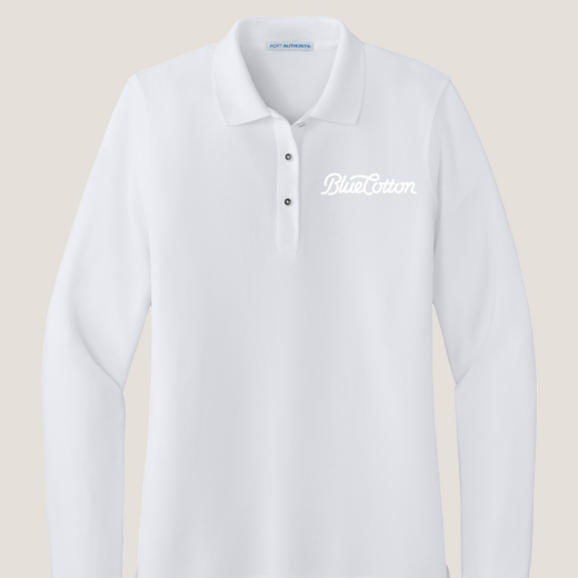Sample image of L500LS Port Authority Ladies' Silk Touch Long Sleeve Polo